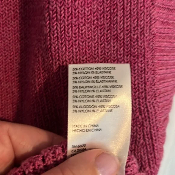 Women's Knit Top in Deep Pink - Picture 6 of 6